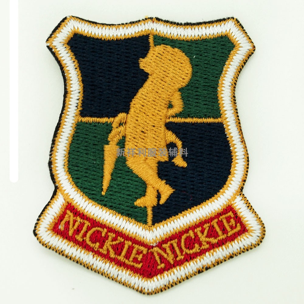 2022年新款厂家直销服装草莓视频污在线刺绣臂章 电脑绣花布标可设计 